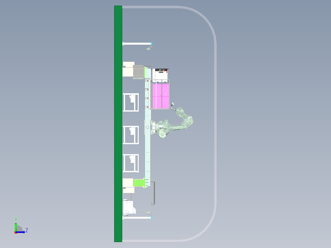 大型流水线跟线打胶自动化线体设计