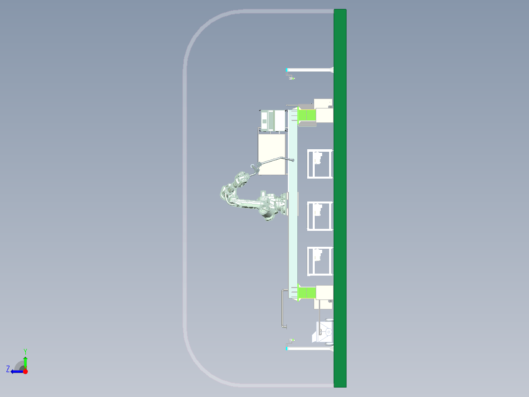 大型流水线跟线打胶自动化线体设计