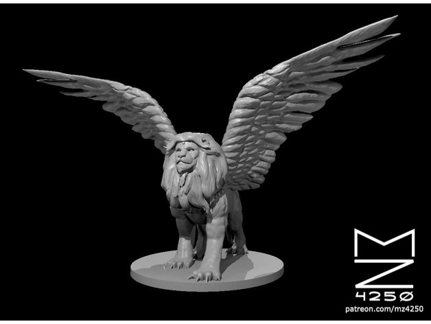 Sphinxes斯芬克斯鹰翅狮身人面像模型