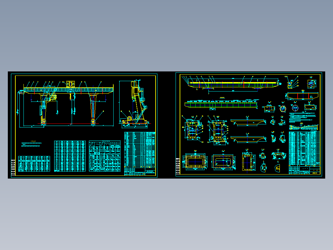 L型单梁龙门起重机 CAD图纸