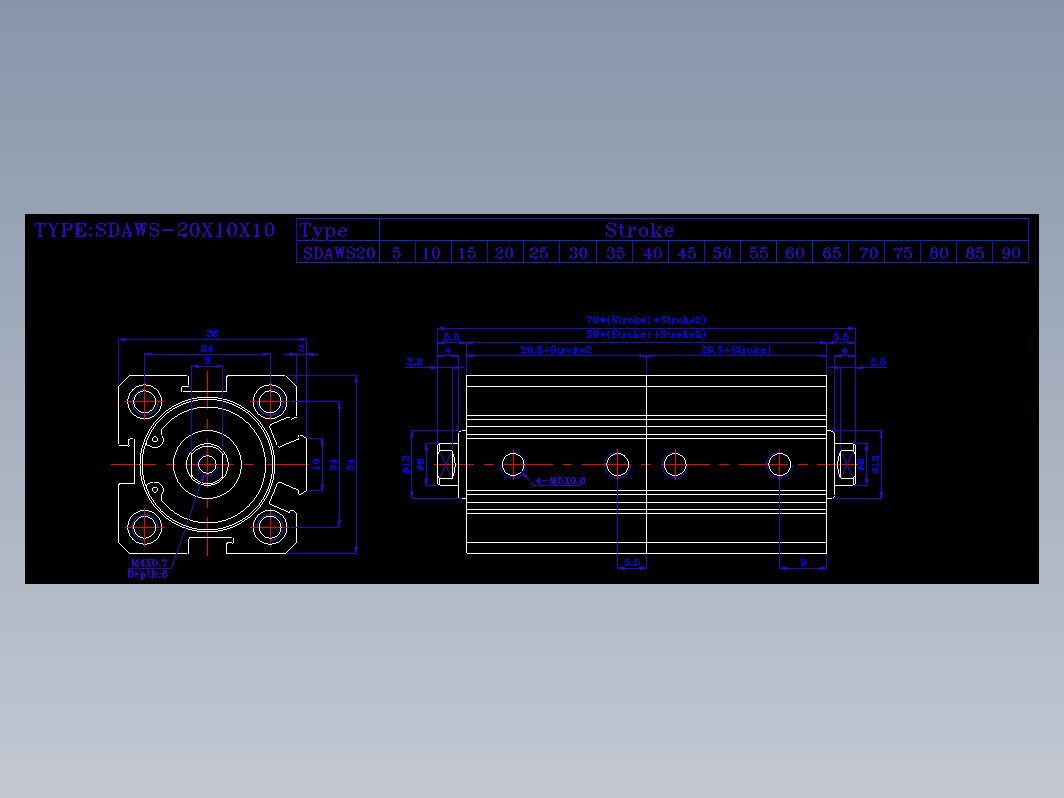 SDA气缸 83-SDAW-20-SN