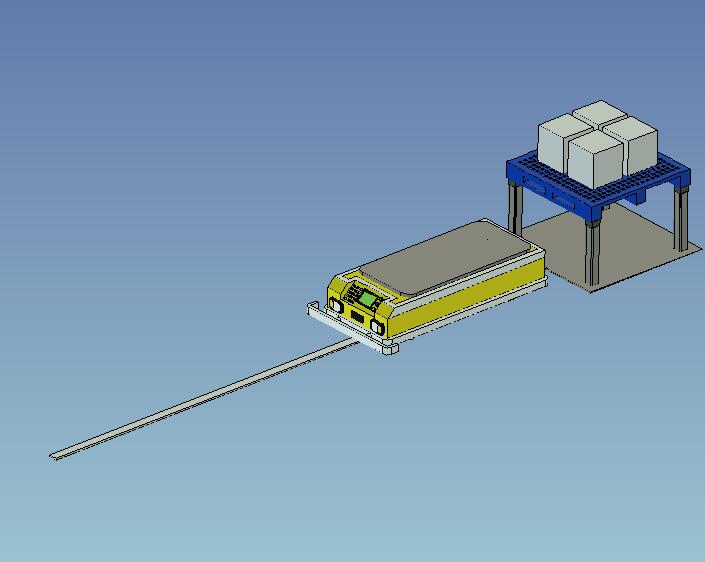 背驮式AGV运载机器人3D模型