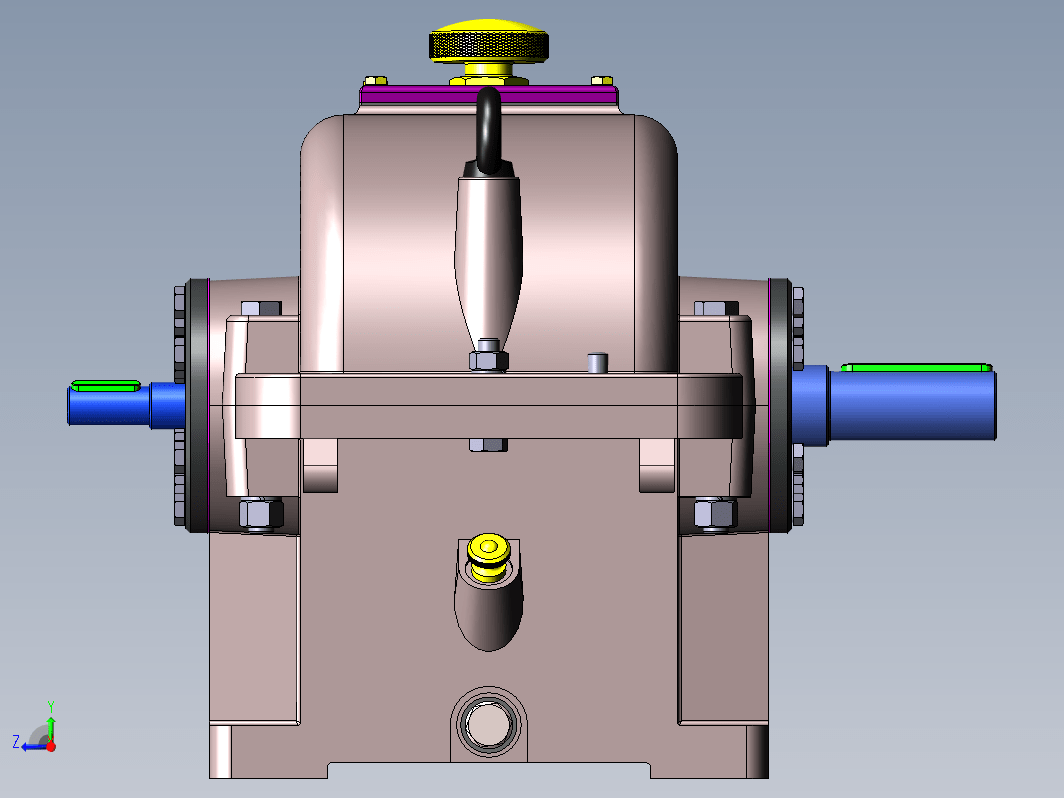 二级展开式减速器设计3D模型