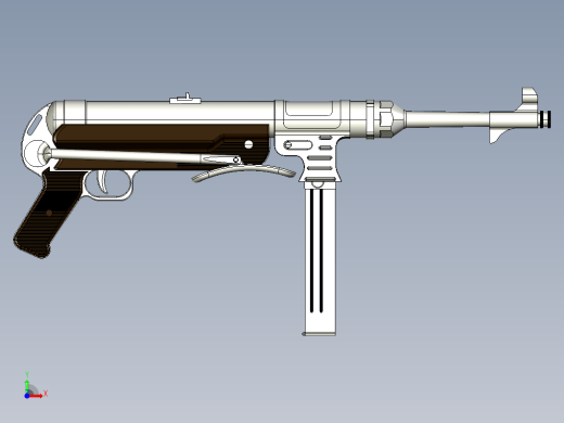 MP40冲锋枪3D模型缩略图