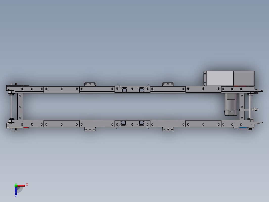 1.65米x0.225米双皮带输送机