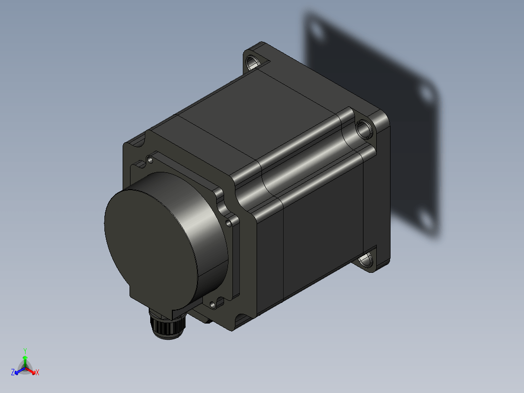 步进电机3D图110BYG350-8NM-YH