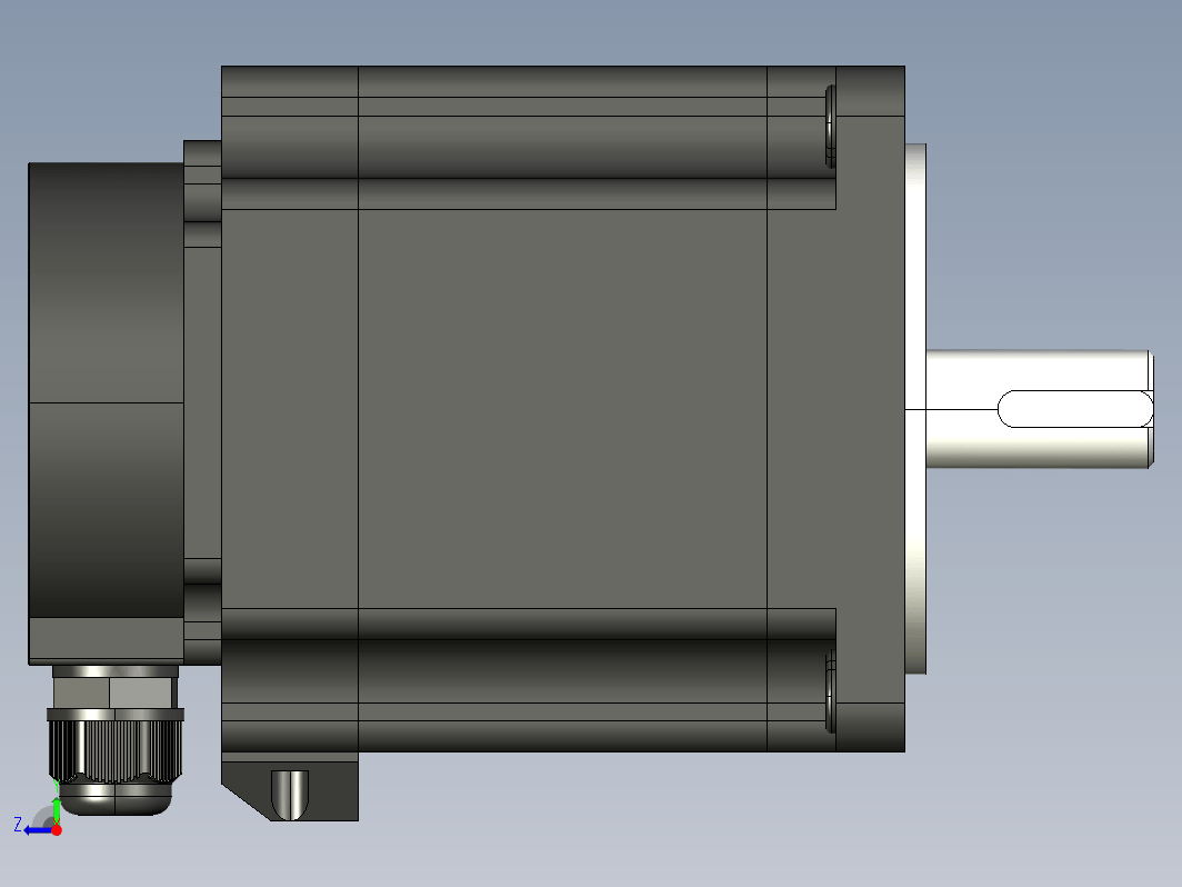 步进电机3D图110BYG350-8NM-YH