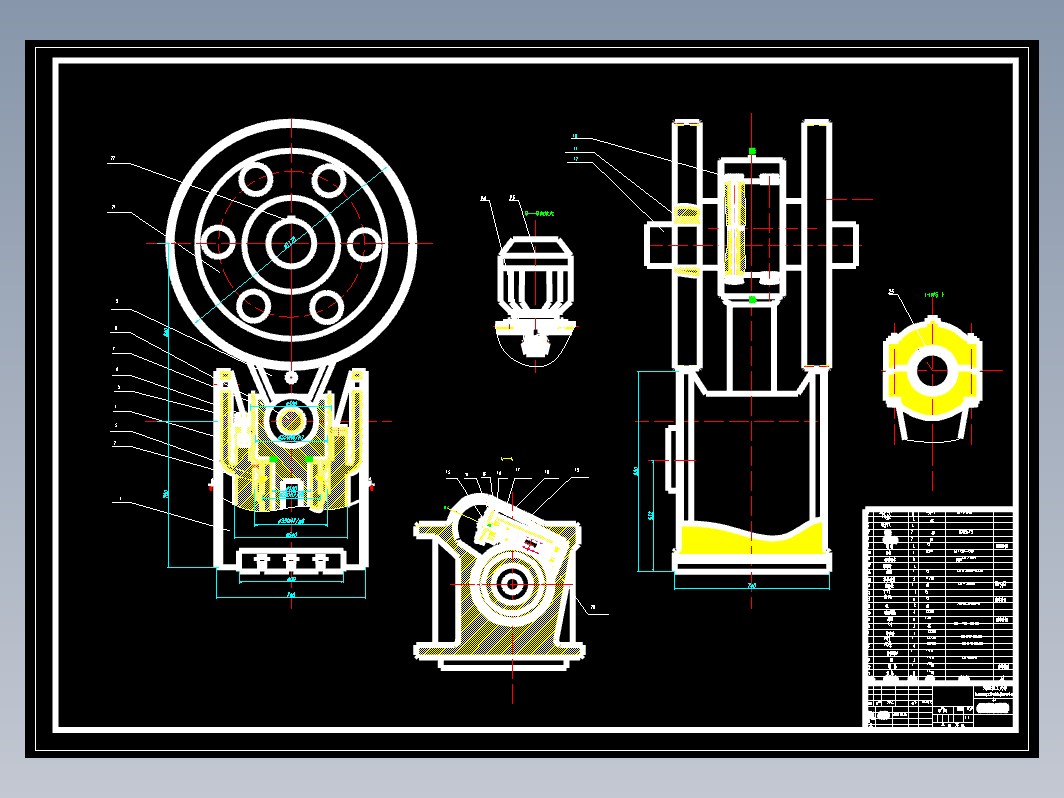 曲柄压力机滑块的设计+CAD+说明书