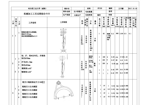 五六档拨叉机械加工工艺及铣拨叉头两侧端面夹具+CAD+说明书