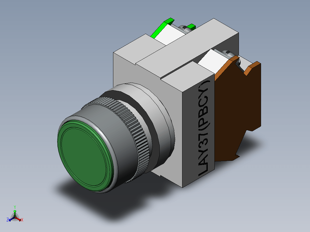 自锁按钮开关 LAY37 （PBCY） 绿色