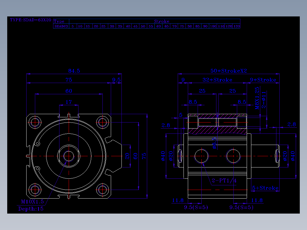 SDA气缸 83-SDAD-63-BZN