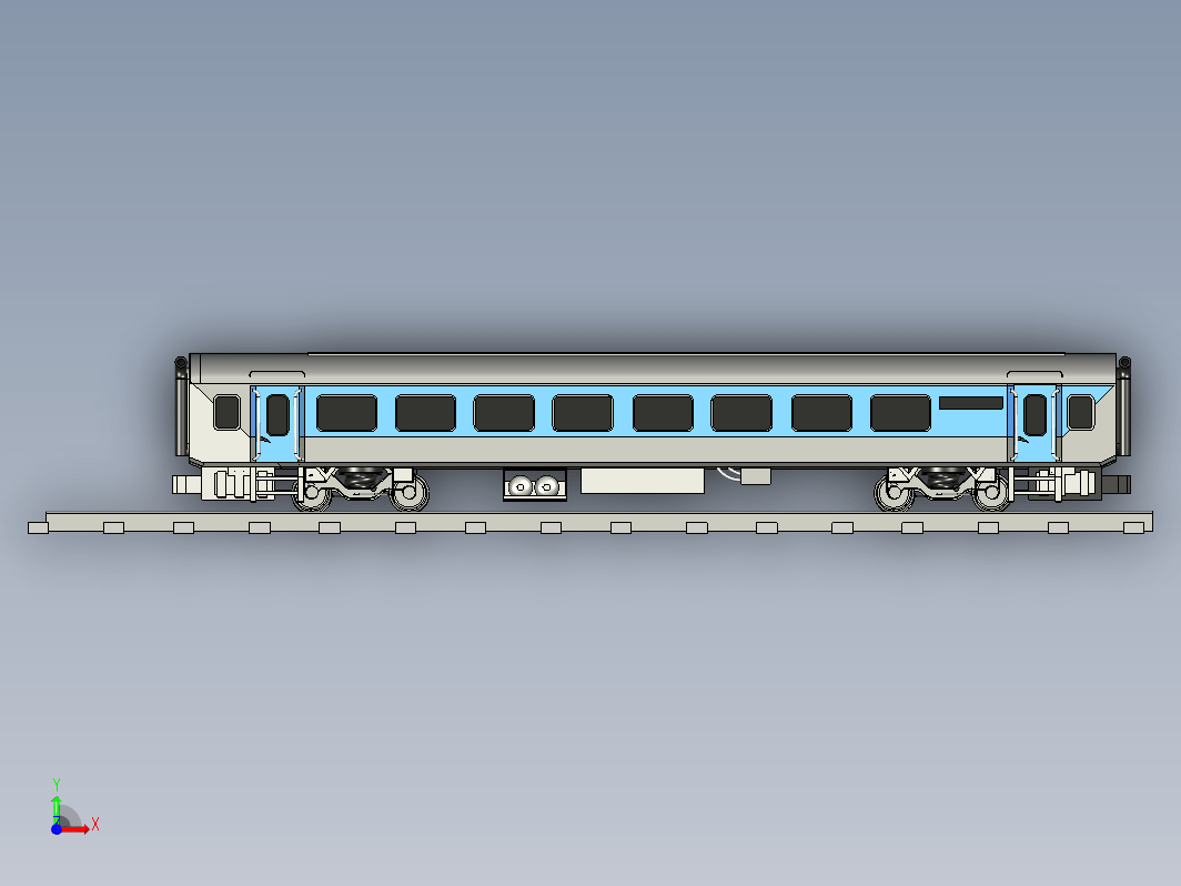 LHB COACH一节火车厢模型