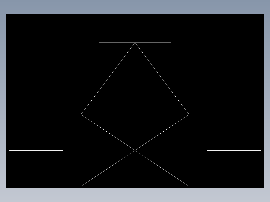 闸阀正视图（法兰）