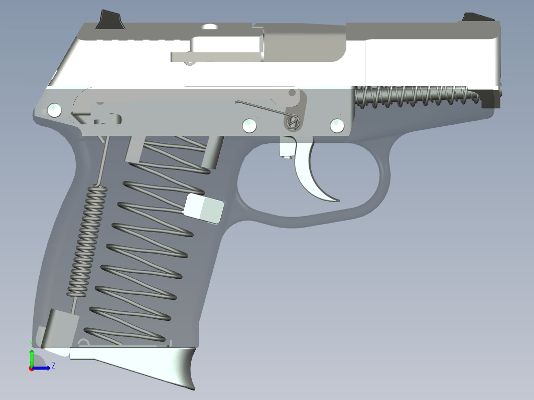 1677Kel-Tec P-11袖珍手枪PROE设计