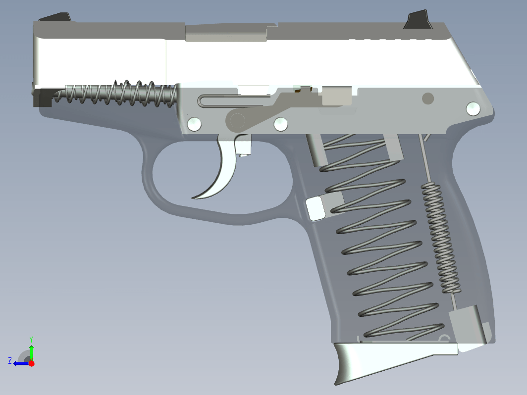 1677Kel-Tec P-11袖珍手枪PROE设计