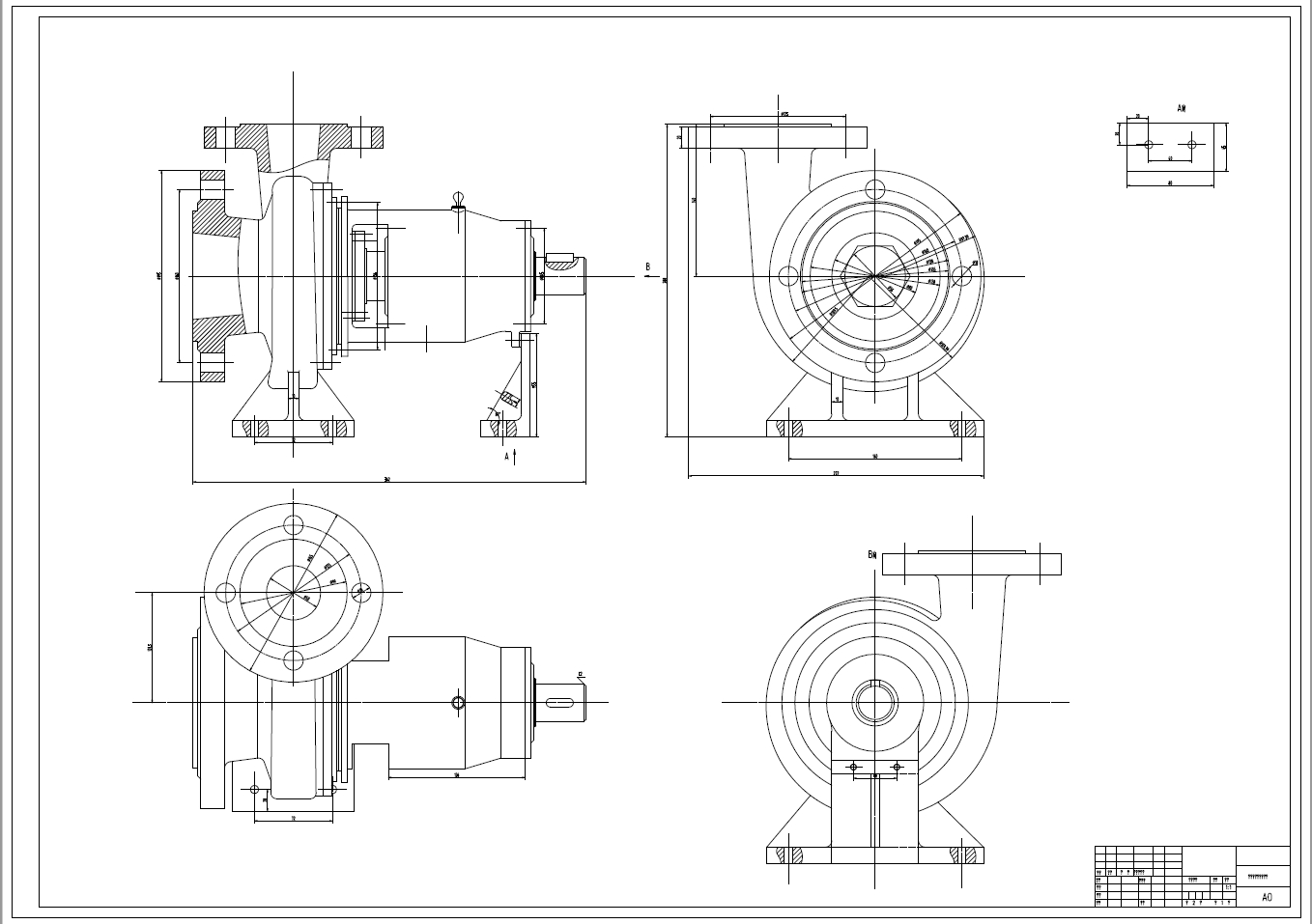 单级单吸清水离心泵设计+CAD+说明书