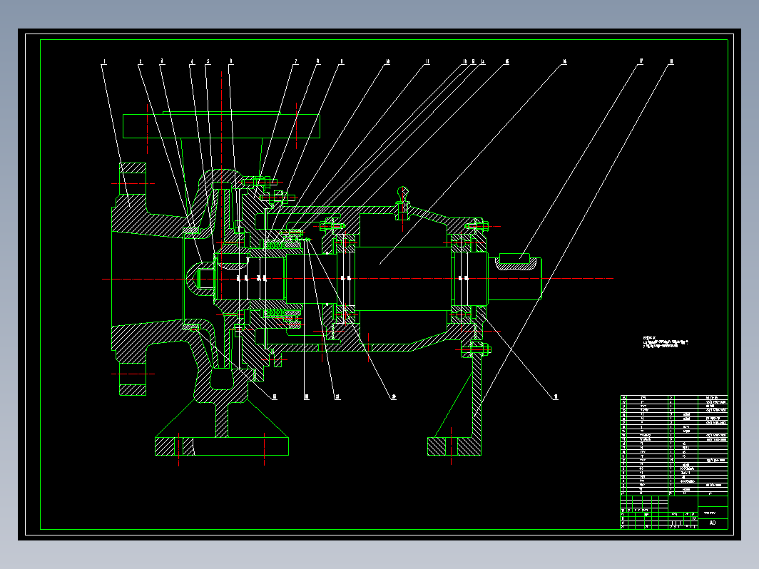 单级单吸清水离心泵设计+CAD+说明书