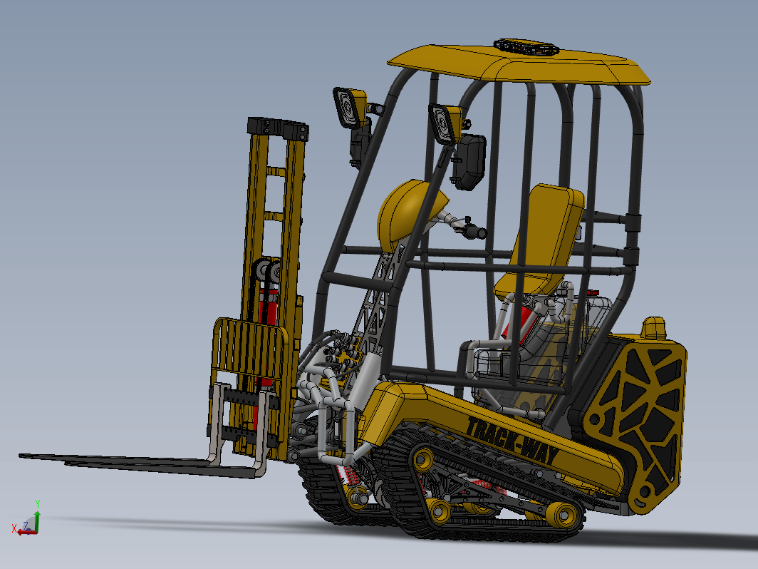 全地形赛格威三角履带叉车 Track-way V3 Forklift