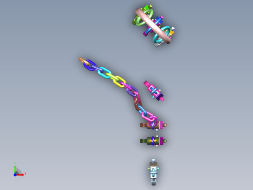 三腿单腿起重链条吊钩吊具蝴蝶扣成套吊具缩略图