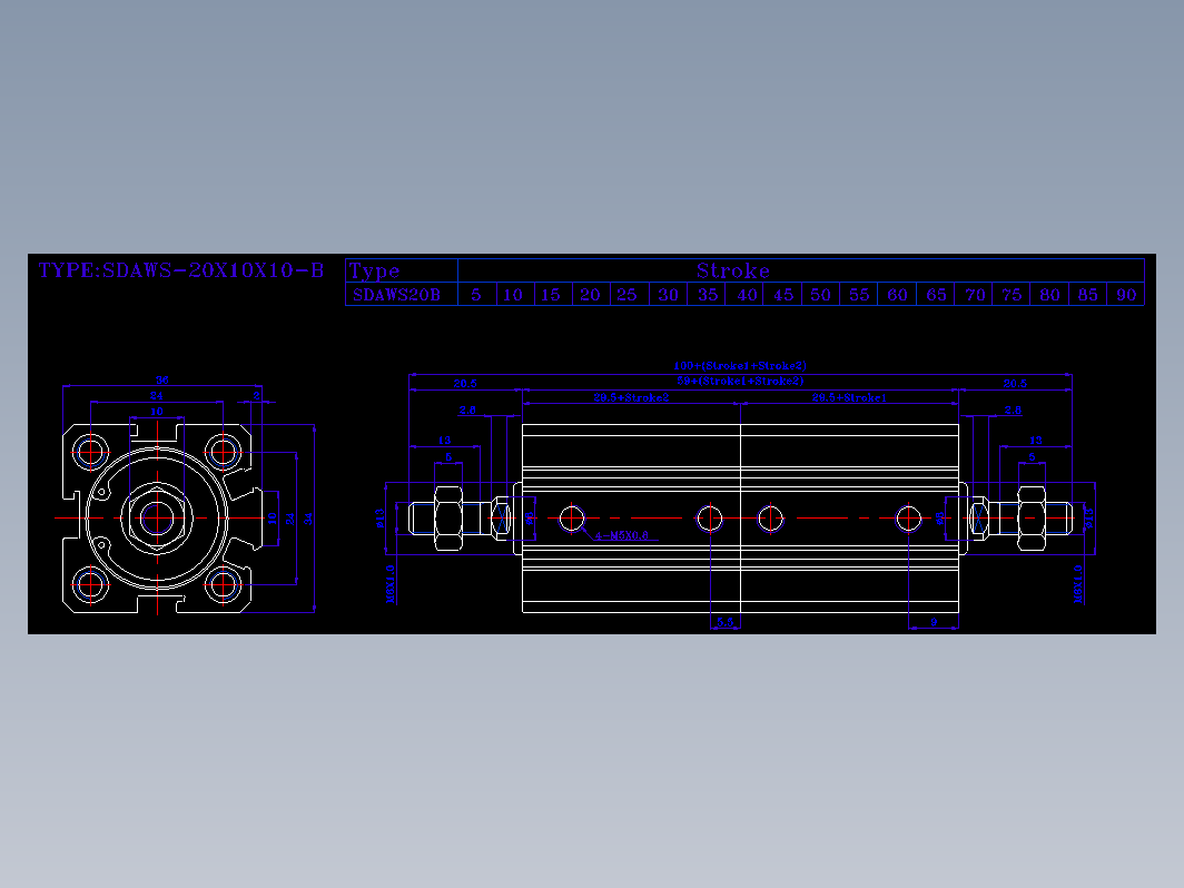 SDA气缸 83-SDAW-20-SW