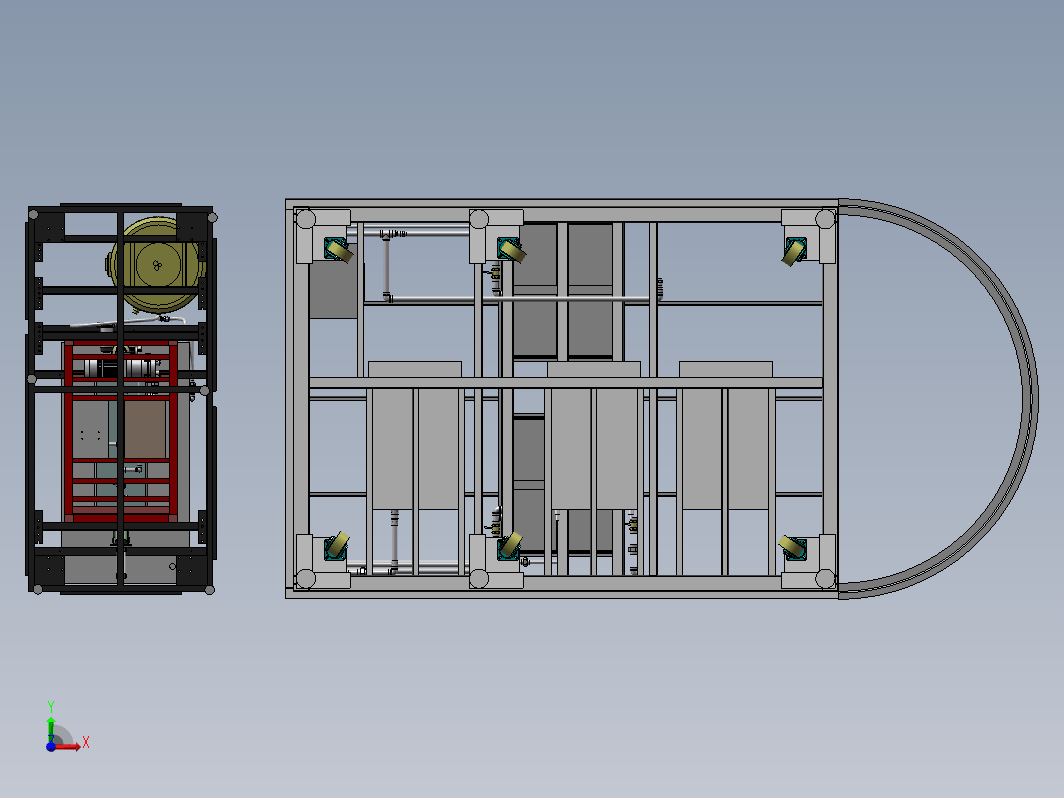 B45_移动厕所管路框架布局