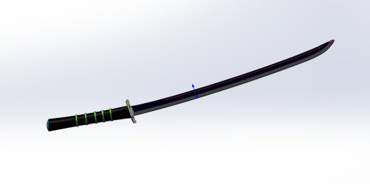 武士刀设计模型图纸缩略图