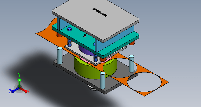 端盖落料成型复合模具