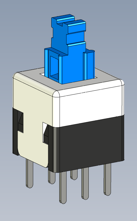 按钮开关 8x8 6pin 带锁