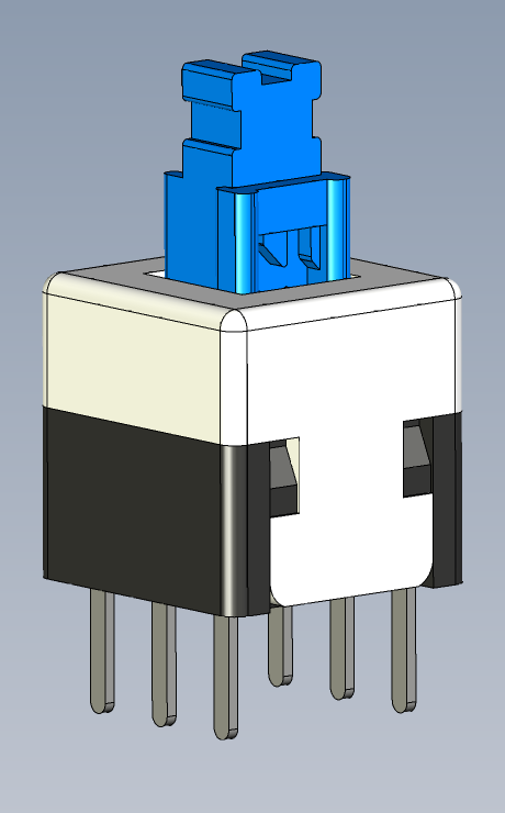 按钮开关 8x8 6pin 带锁