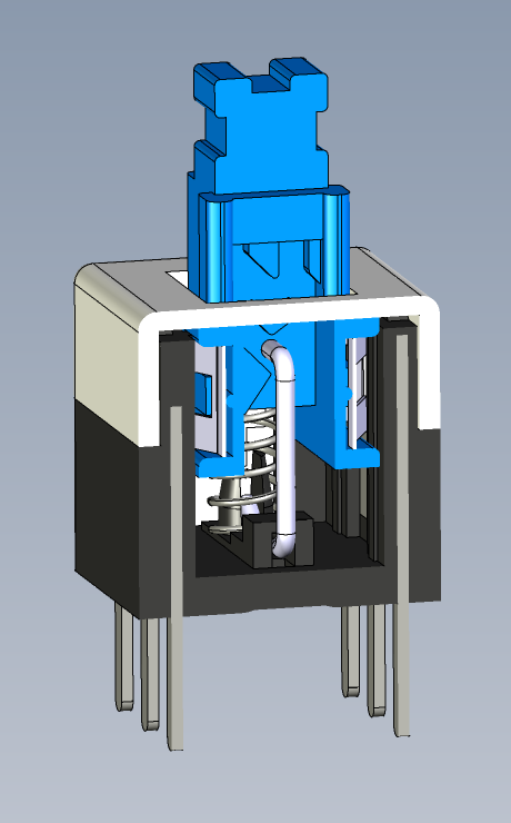 按钮开关 8x8 6pin 带锁