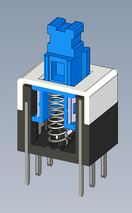 按钮开关 8x8 6pin 带锁