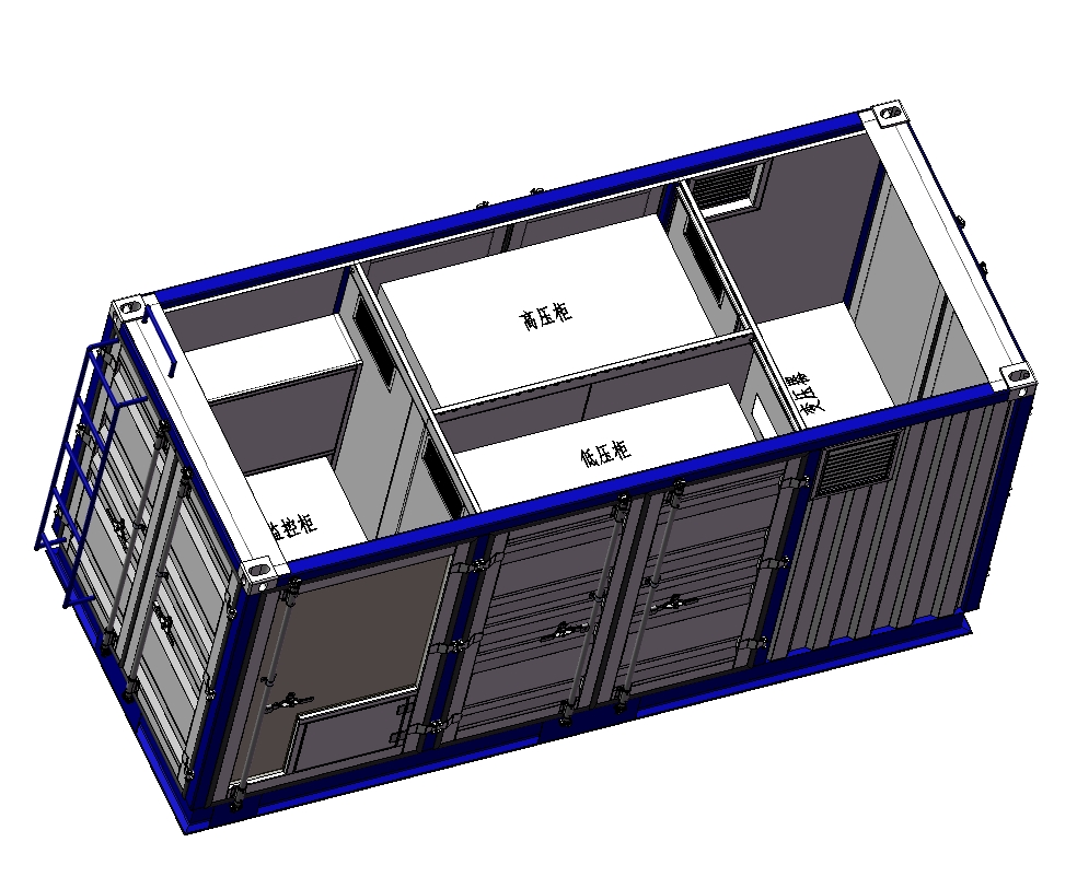 集装箱式可移动箱变（预制舱）三维SW2014带参