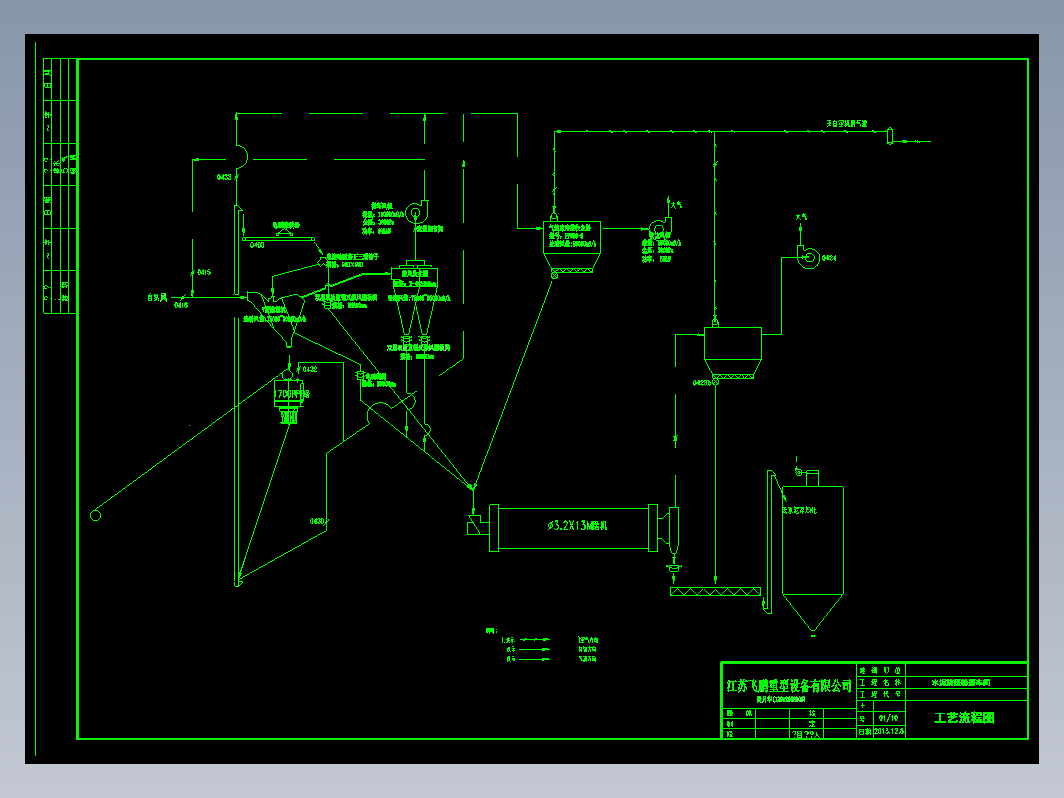 带立式预粉磨粉磨系统工艺图