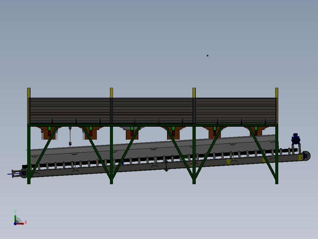 骨料储存输送线 aggregate-storage