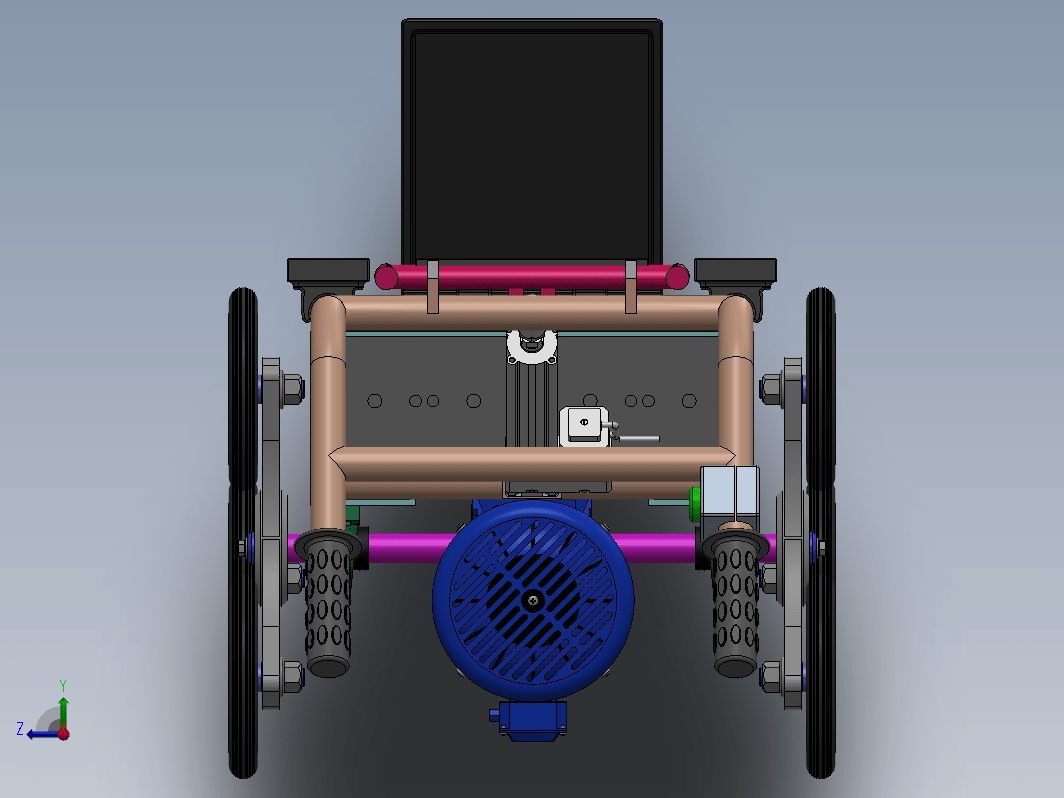 电动爬楼行李架三维SW+CAD+说明