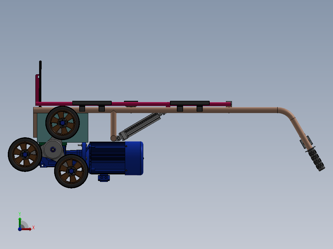 电动爬楼行李架三维SW+CAD+说明