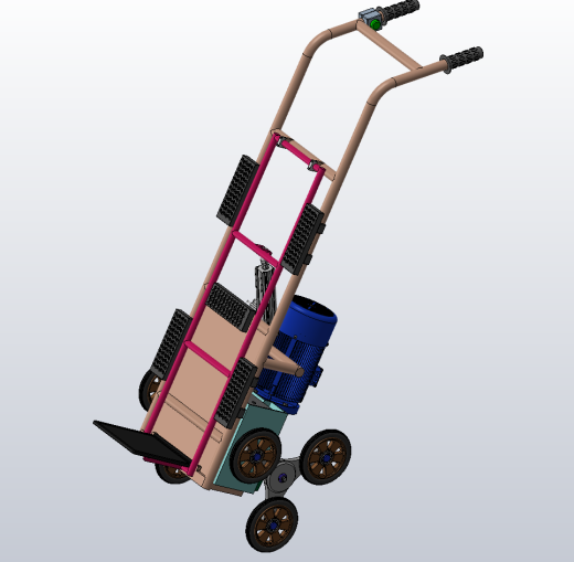 电动爬楼行李架三维SW+CAD+说明缩略图