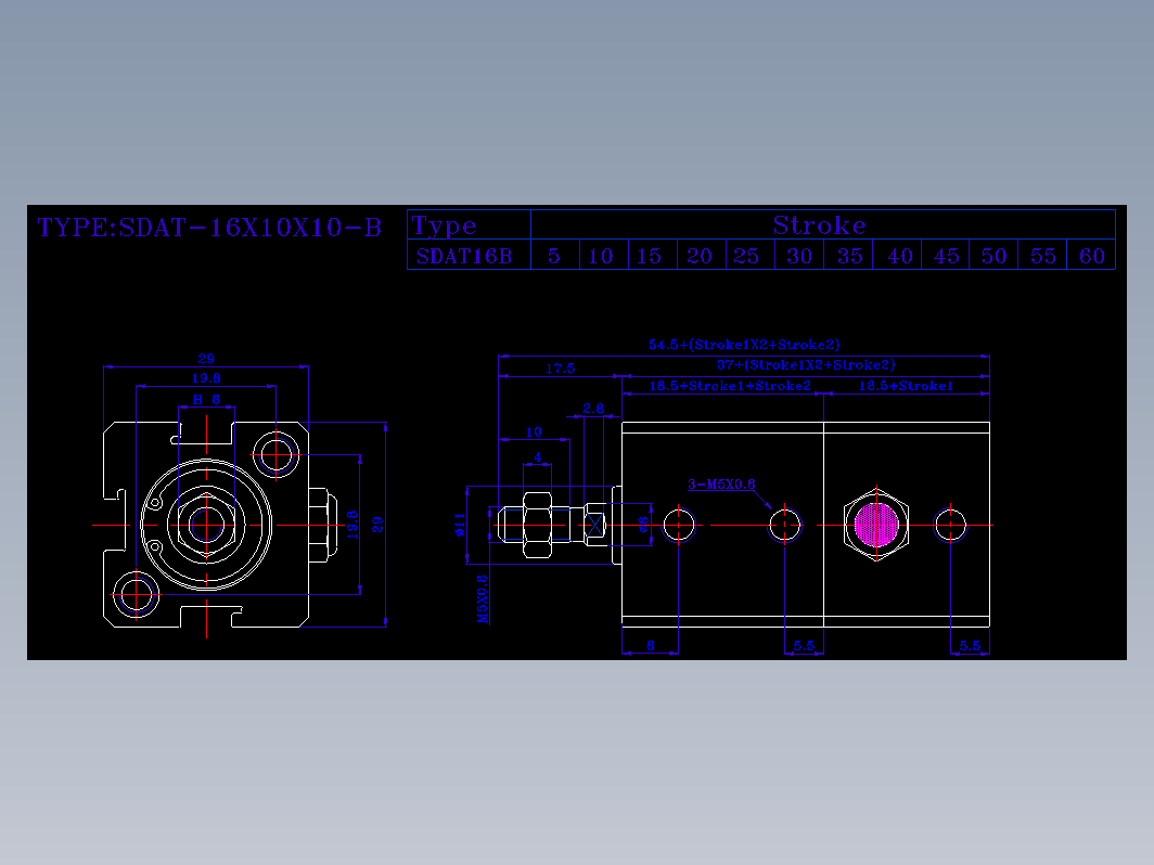 SDA气缸 83-SDAT-16-BZW