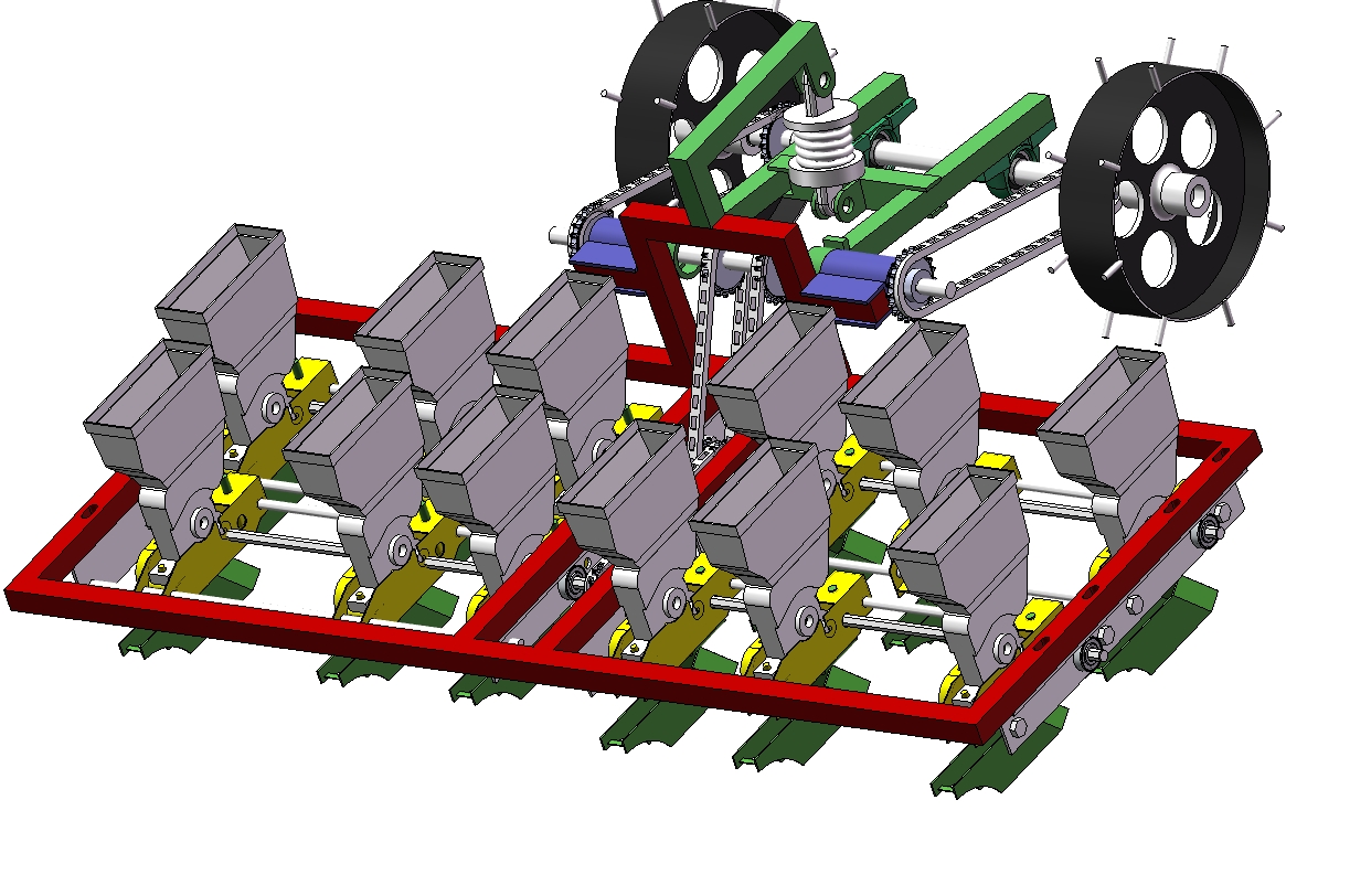 基于Solidworks花生播种机的三维结构设计三维SW2014带参