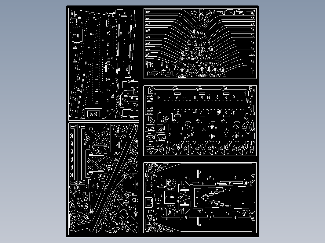 Aircraft caryer简易航空母舰拼装模型激光切割图纸