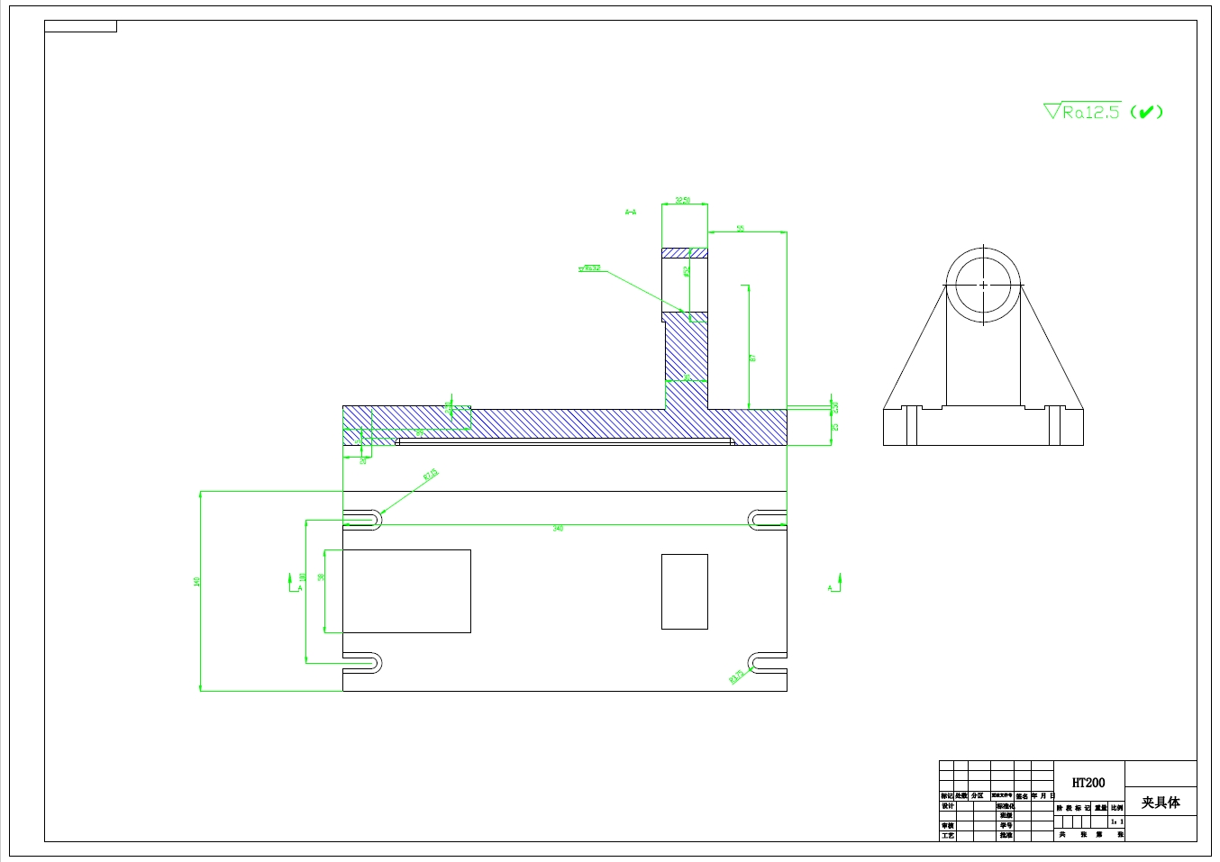 CA6140车床拨叉二维三维图纸三维UG12.0带参+CAD+说明书