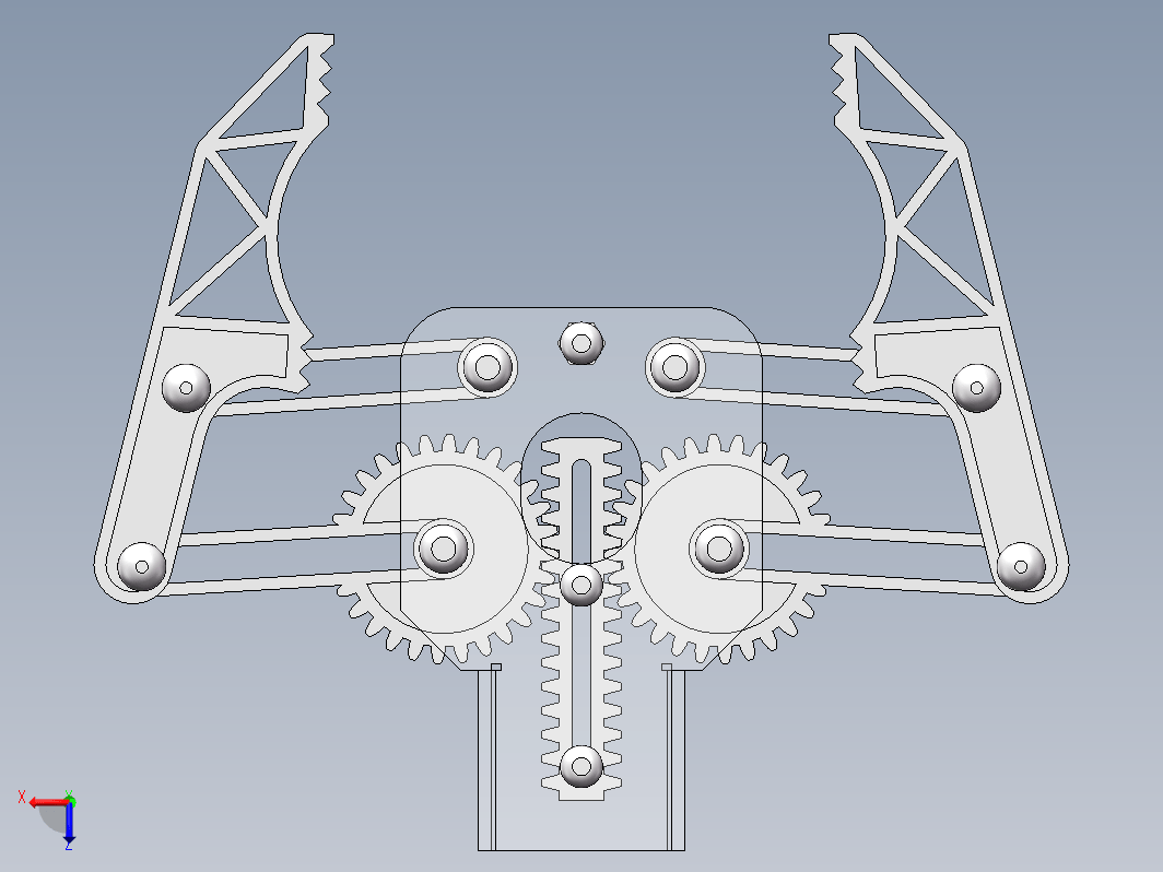 齿轮齿条夹爪三维SW2020带参
