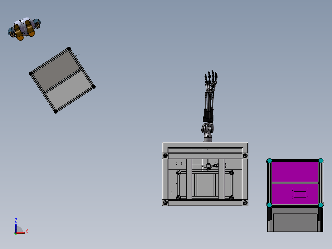 仿生机械手的平台调试抓取各种形状的物体