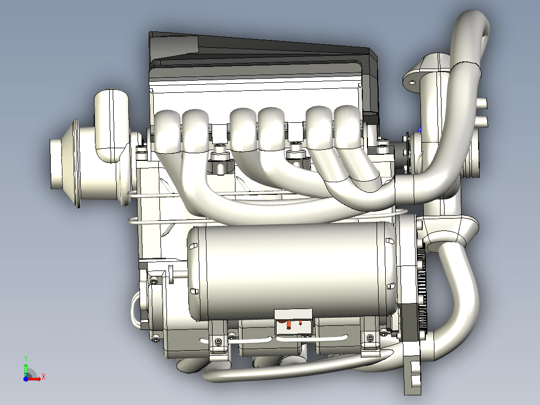 V6涡轮混合动力发动机模型