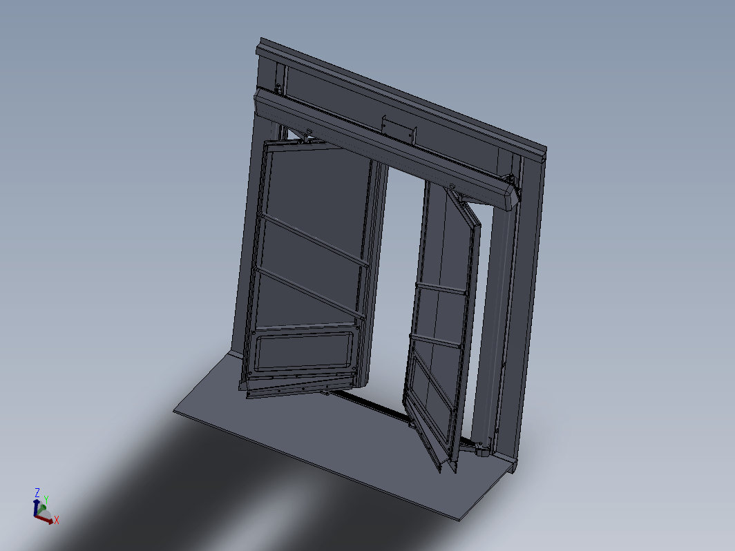 公交自动门详细3D