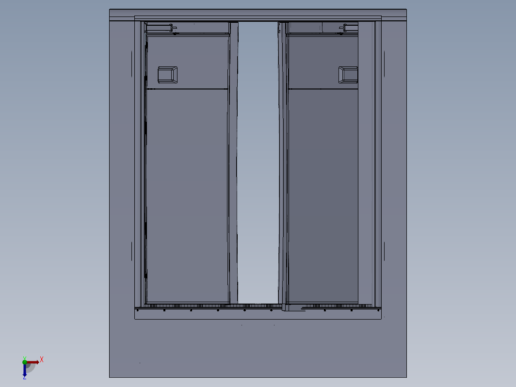 公交自动门详细3D