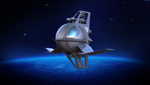 单座太空飞梭战斗机科幻模型缩略图
