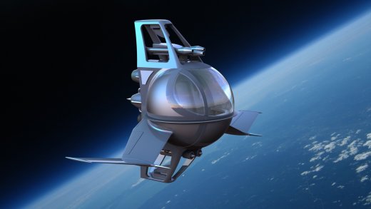 单座太空飞梭战斗机科幻模型缩略图