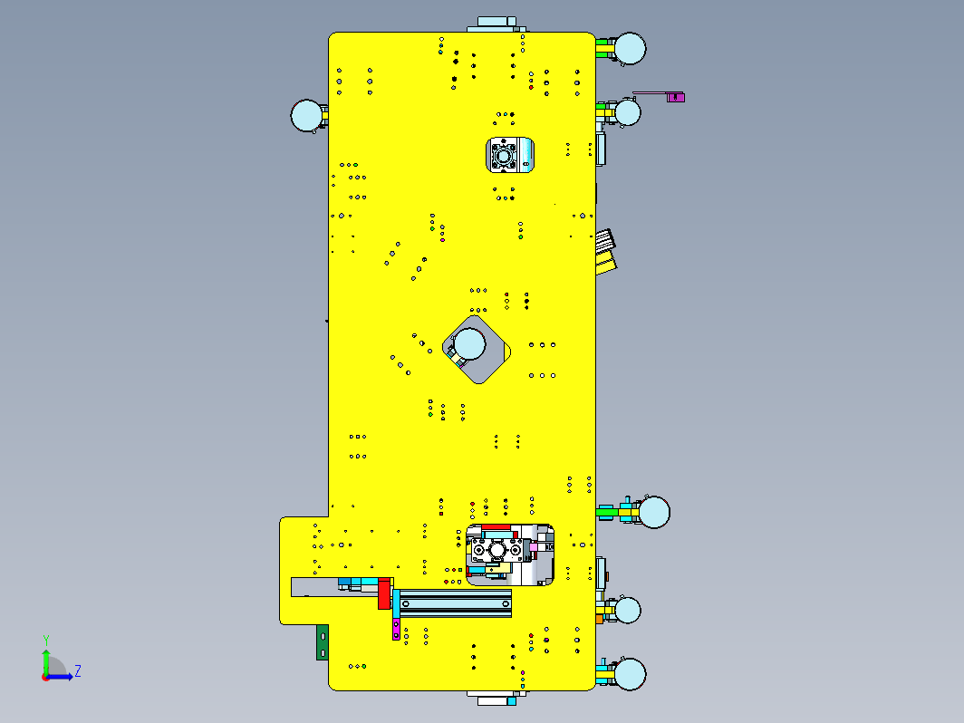 大货车前仪表盘骨架焊接治具(第二序)+翻转机构（机器人自动焊接）