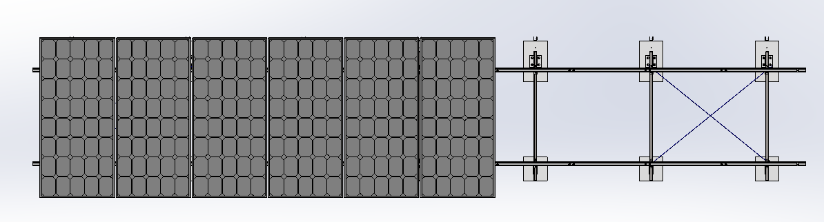 屋面支架1X10组件光伏阵列三维SW2018带参